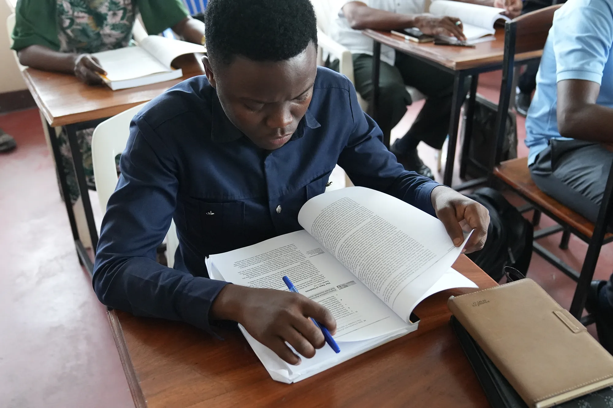 student in class